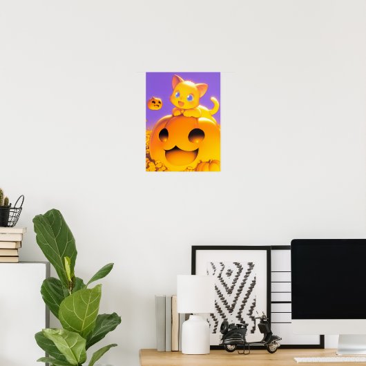 Happy Halloween Cat Poster (Heimbüro)
