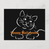 Happy Halloween Cat Postkarte (Vorderseite)
