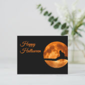 Happy Halloween Cat Postkarte (Stehend Vorderseite)