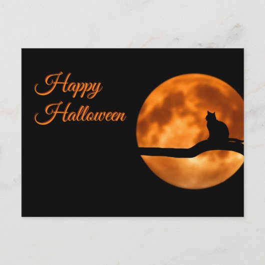 Happy Halloween Cat Postkarte (Vorderseite)