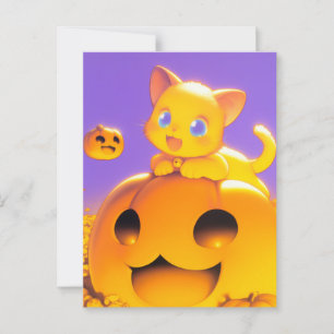 Happy Halloween Cat Postkarte