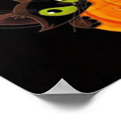 Happy Halloween Cat Pumpkin Poster (Ecke)