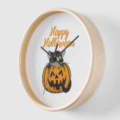 Happy Halloween Cat Pumpkin Uhr (Winkel)