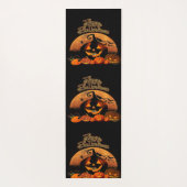 Happy Halloween Cat Pumpkin Yogamatte (Rückseite)