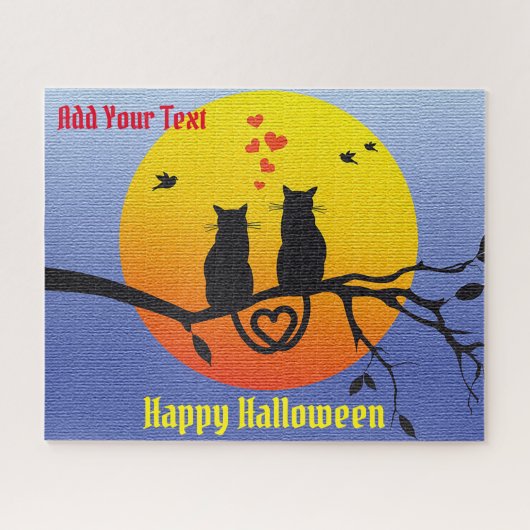 Happy Halloween Cat Puzzle (Horizontal)