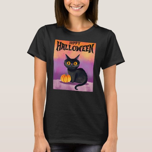 Happy Halloween Cat Shirt (Vorderseite)