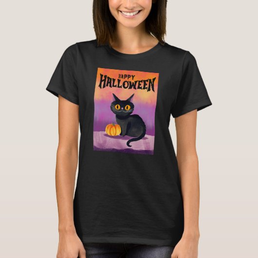 Happy Halloween Cat Shirt (Vorderseite)