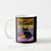 Happy Halloween Cat Shirt Kaffeetasse (Links)