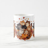 Happy Halloween Cats and Pumpkins  Kaffeetasse (Mittel)