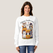 Happy Halloween Cats Fox Pumpkin Sweatshirt (Vorne ganz)