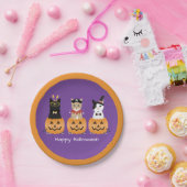 Happy Halloween Cats Kürbislaterne Pappteller (Party)