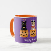 Happy Halloween Cats Kürbislaterne Tasse (Vorderseite Links)