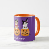Happy Halloween Cats Kürbislaterne Tasse (VorderseiteRechts)