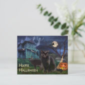 Happy Halloween Cats Postkarte (Stehend Vorderseite)