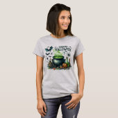 Happy Halloween Cauldron Bats Spider T-Shirt (Vorne ganz)