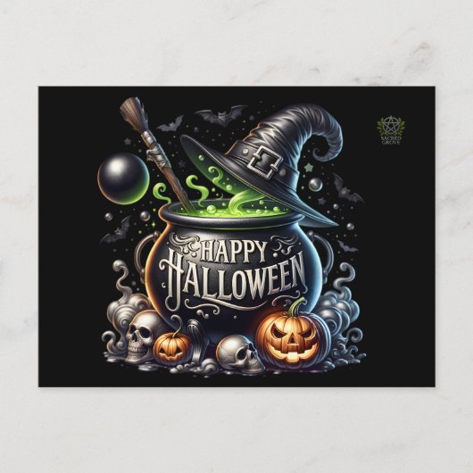 Happy Halloween Cauldron Einladung (Vorderseite)