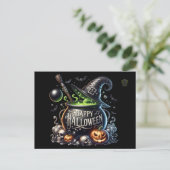 Happy Halloween Cauldron Einladung (Stehend Vorderseite)