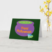 Happy Halloween Cauldron Karte (Gelbe Blume)