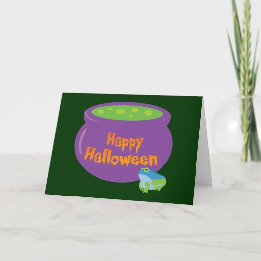 Happy Halloween Cauldron Karte (Vorderseite)