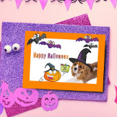 Happy Halloween Cavalier King Charles Witch Card Karte