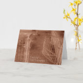 Happy Halloween Cemetary Gate Karte (Gelbe Blume)