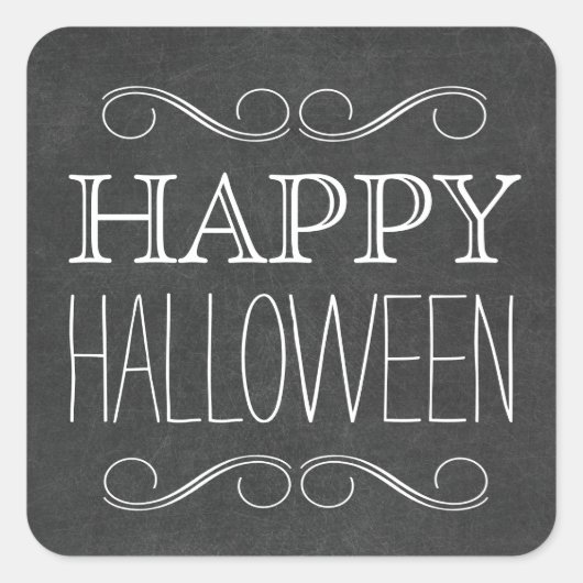 Happy Halloween Chalkboard Typografy Stickers (Vorderseite)