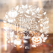 Happy Halloween Chalkboard Wreath Window Fensteraufkleber (Blatt 2)