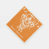 Happy Halloween Chandelier Orange Serviette (Ecke)