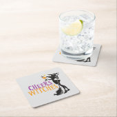 Happy Halloween Cheers Hexs Party Rechteckiger Pappuntersetzer (Vor Ort)