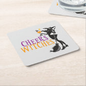 Happy Halloween Cheers Hexs Party Rechteckiger Pappuntersetzer (angewinkelt)