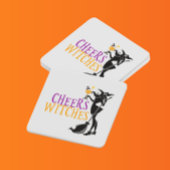 Happy Halloween Cheers Hexs Party Rechteckiger Pappuntersetzer