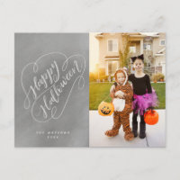 Happy Halloween Chic Handlettered Foto Chalkboard