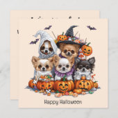 Happy Halloween Chihuahua Dogs Einladung (Vorne/Hinten)