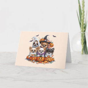 Happy Halloween Chihuahua Dogs Feiertagskarte