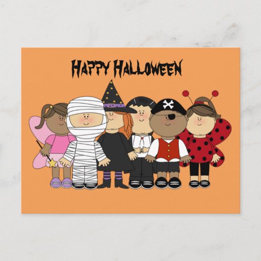 Happy Halloween Children Postkarte (Vorderseite)