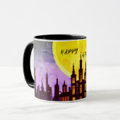 HAPPY HALLOWEEN CITYSCAPE TASSE (Vorderseite Links)