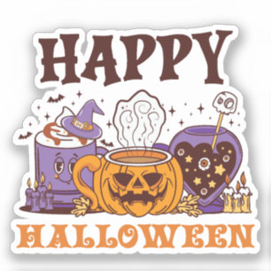 Happy Halloween Coffee Brew Aufkleber