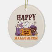 Happy Halloween Coffee Brew Keramik Ornament (Links)