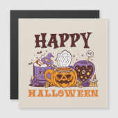 Happy Halloween Coffee Brew Magnetkarte (Vorne/Hinten)
