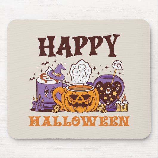 Happy Halloween Coffee Brew Mousepad (Vorne)