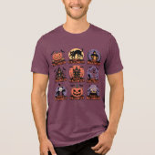 Happy Halloween Collection - Spooky Pumpkin, Katze Tri-Blend Shirt (Vorderseite)