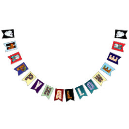 Happy Halloween Colorful Hanging Garland Official  Wimpelkette