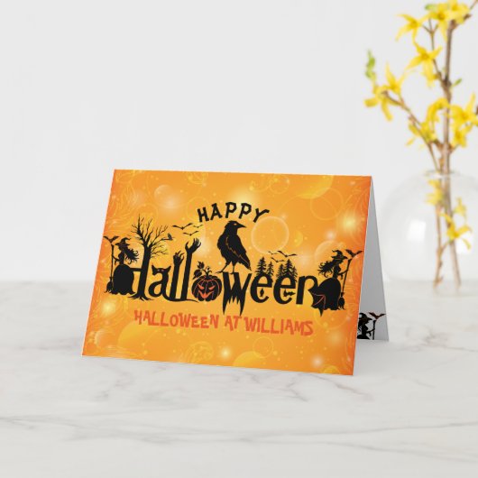 Happy Halloween Concept Design Karte (Gelbe Blume)