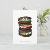 Happy Halloween Cookie Feiertagskarte (Stehend Vorderseite)