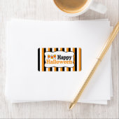 Happy Halloween Corn Stripes Labels Adressaufkleber (Insitu)