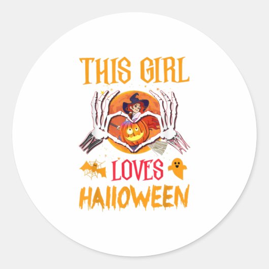 Happy Halloween Costume Design Runder Aufkleber (Vorderseite)