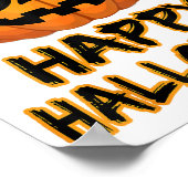 Happy Halloween Costume Funny Pumpkin Poster (Ecke)