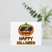 Happy Halloween Costume Funny Pumpkin Postkarte (Stehend Vorderseite)