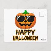 Happy Halloween Costume Funny Pumpkin Postkarte (Rückseite)
