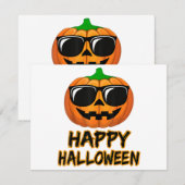Happy Halloween Costume Funny Pumpkin Save The Date (Vorne/Hinten)